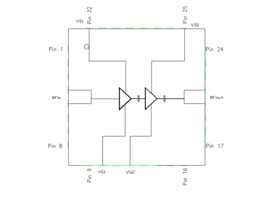 Schematic - MACOM CMPA2735030S 30W GaN MMIC Power Amplifier
